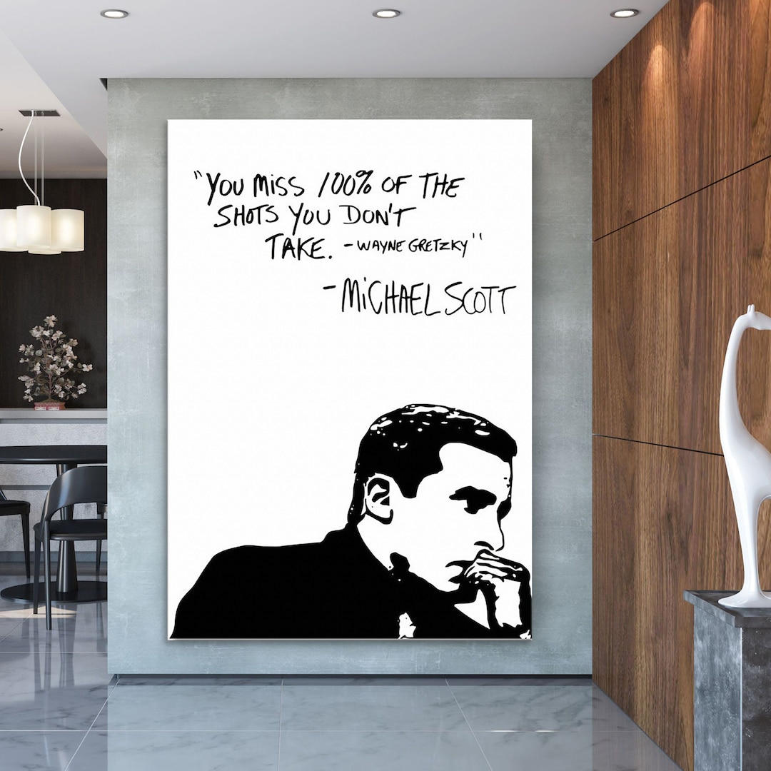 Michael Scott Wayne Gretzky Canvas Print Wall Art, the Office TV Show