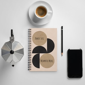 Stoic Notebook - Amor Fati Memento Mori, Stoic Gift, Stoicism Gift, Stoic Journal, Stoic Diary