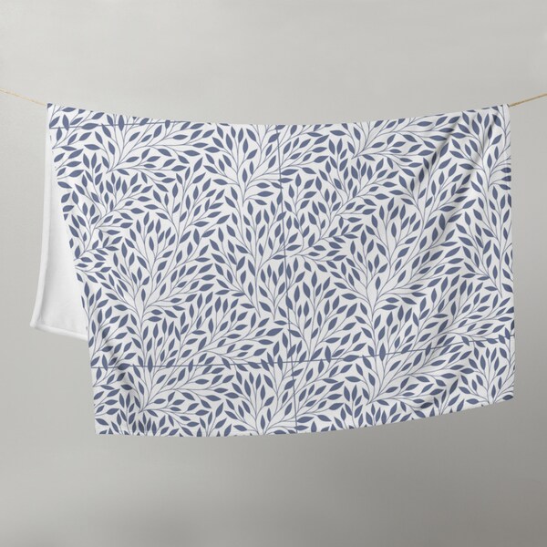 French Blue Throw Blanket Etsy