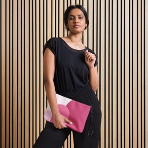 Raspberry Pink Handbag, Crossbody Bag, Wristlet, Clutch, Vegan Leather Bag, Purse