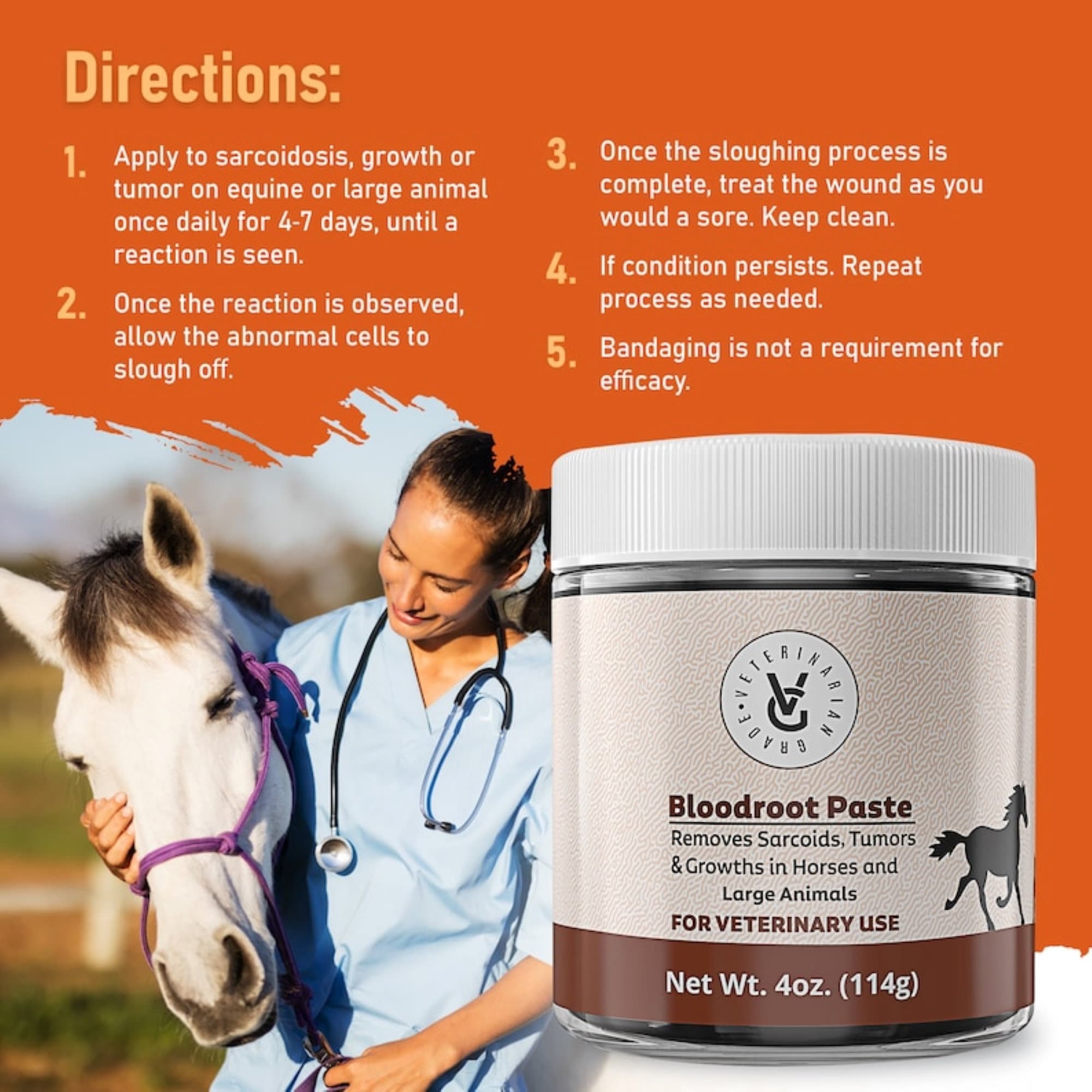 Sarcoidpaste for Equine Sarcoids in Horses & Livestock 4oz Etsy Canada