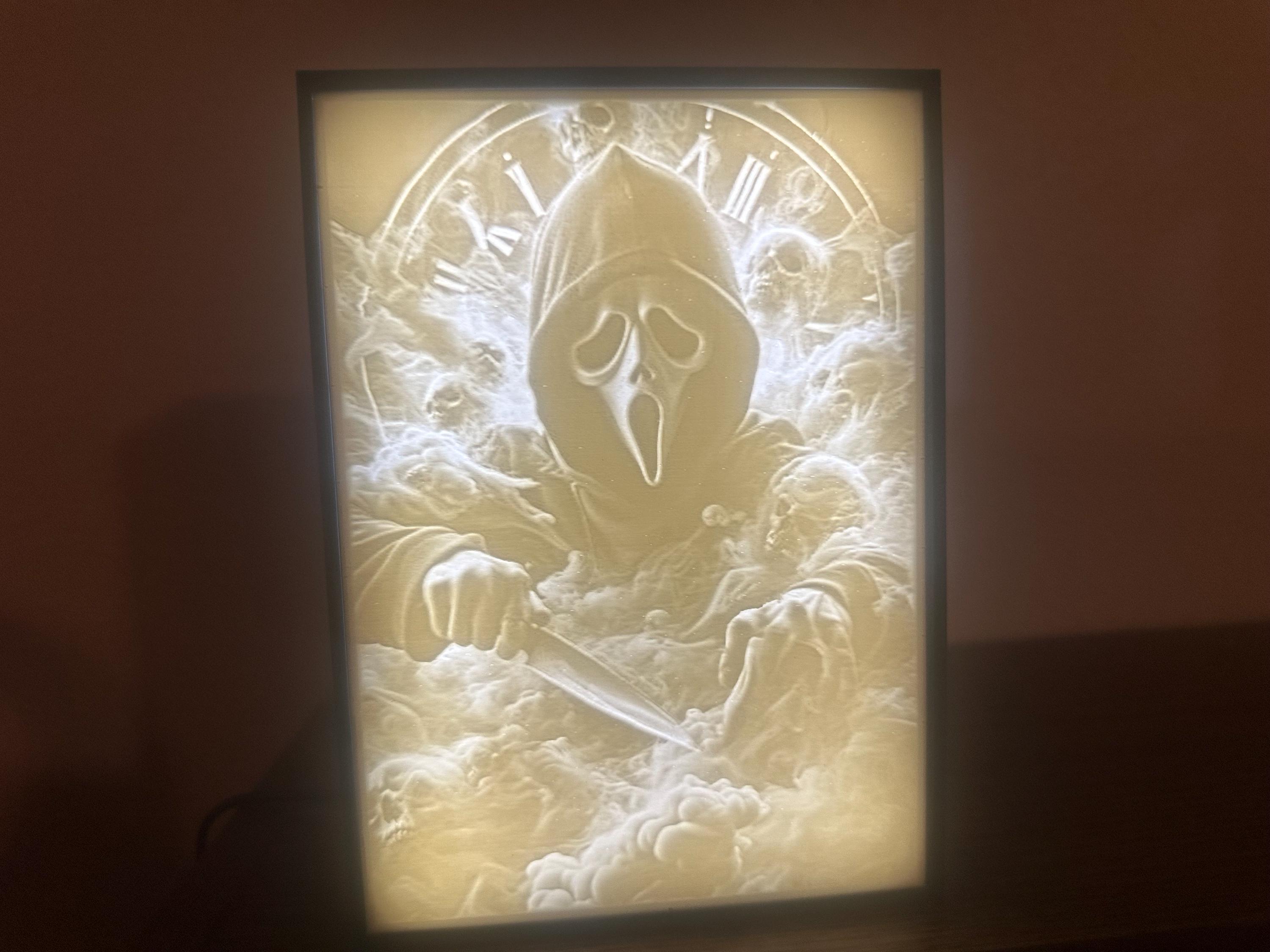 Halloween lithophane light box