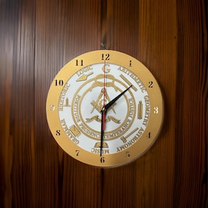 Horloges maçonniques imprimées en 3D, horloge d&#39;outils de travail, franc-maçon, maçonnerie, horloge d&#39;escalier tournant