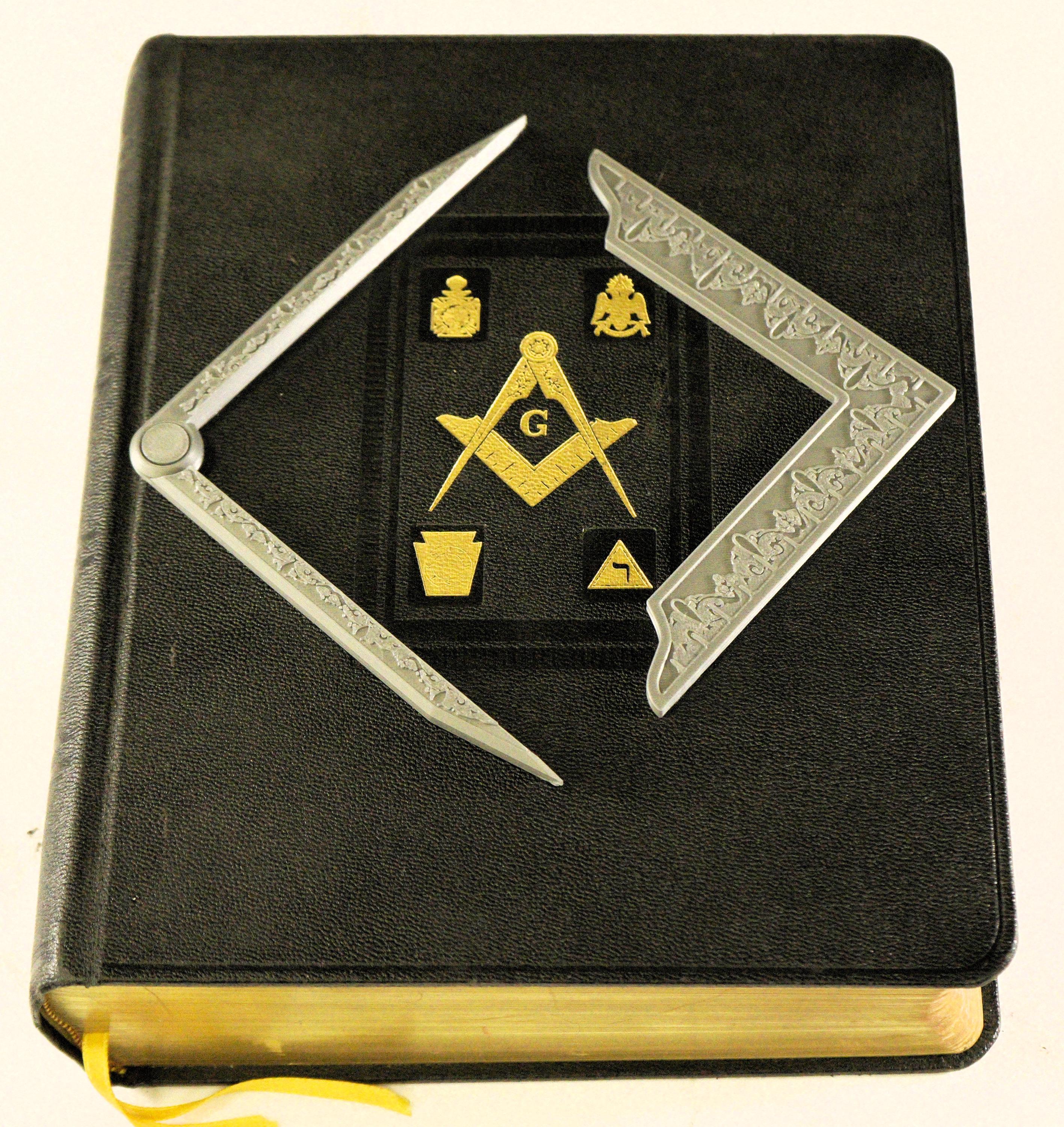 3D Printed Square and Compass - Available in Gold and Silver PLA, Blank ...