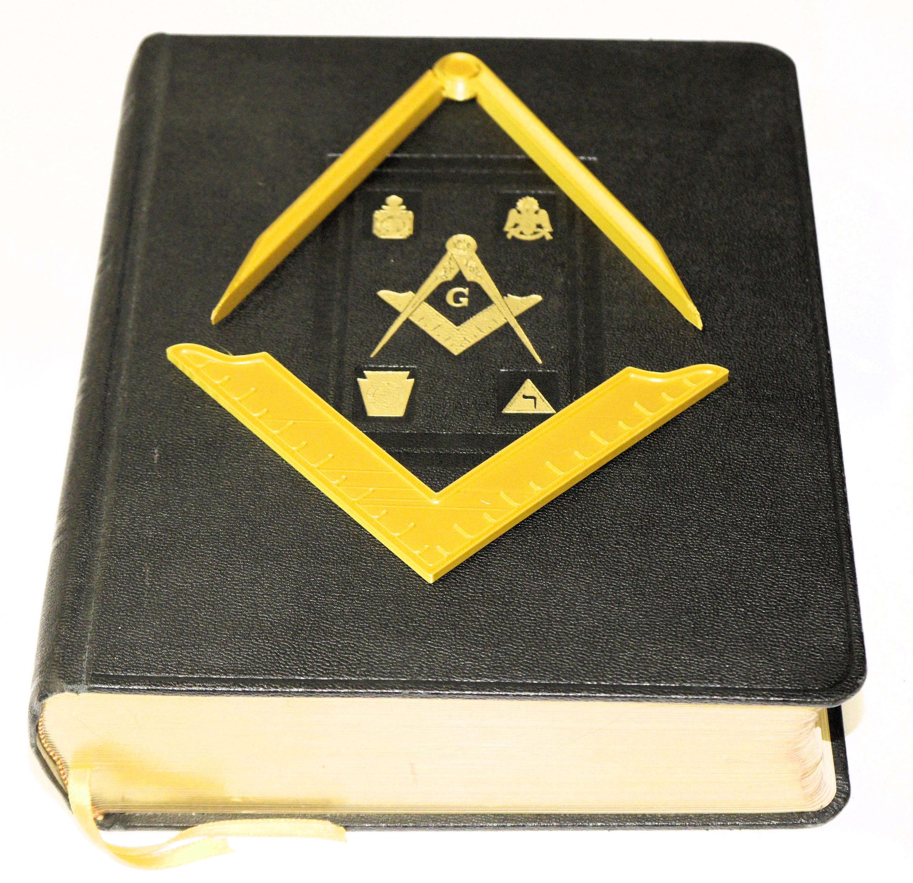 3D Printed Square and Compass - Available in Gold and Silver PLA, Blank ...