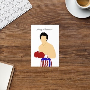 Rocky Feliz Navidad con mensaje en el interior Tarjeta de felicitación