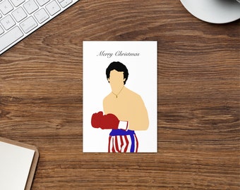 Rocky Merry Christmas with message inside Greeting card