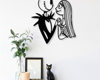 Gothic Love Couple Silhouette - Laser Cut Wall Art (Digital Download)