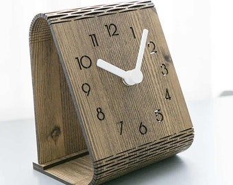 Laser Cut 3D Wooden Clock, Vector Plan (Digital File)
