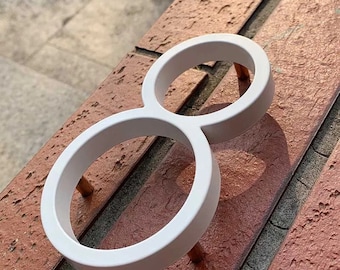 125mm White Floating Handcrafted Modern House Number Door Home Address Numbers for Outdoor Sign Plates 0-9