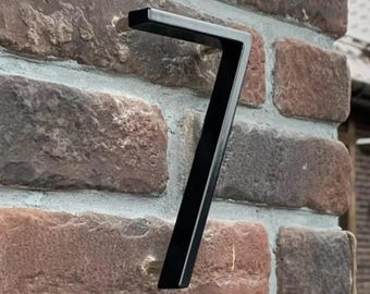 125mm (5") Black Floating Handcrafted Modern House Number Door Home Address Numbers for Outdoor Sign Plates 0-9 ABC