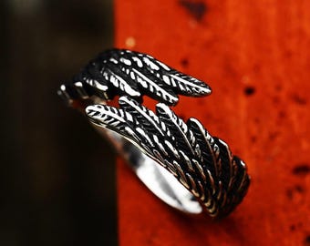 Handmade Stainless Steel Bird/Angel Wings Ring
