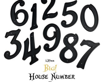 139mm Handmade Door Number ABS Plastic Black Address Numbers for House 5-1/2 inch. #0-9