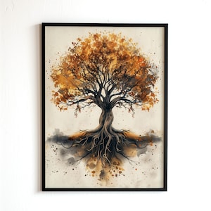 Baum des Lebens, Digitaler Download, Yoga Wandbild, Meditation Deko, Druckbares Lebensbaum Wandbild, Spirituelle Kunst, Therapieraum Poster