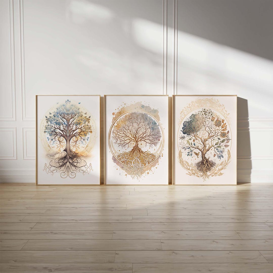 3 Watercolor Art Prints, Download Bundle, Printable Wall Art Set ...