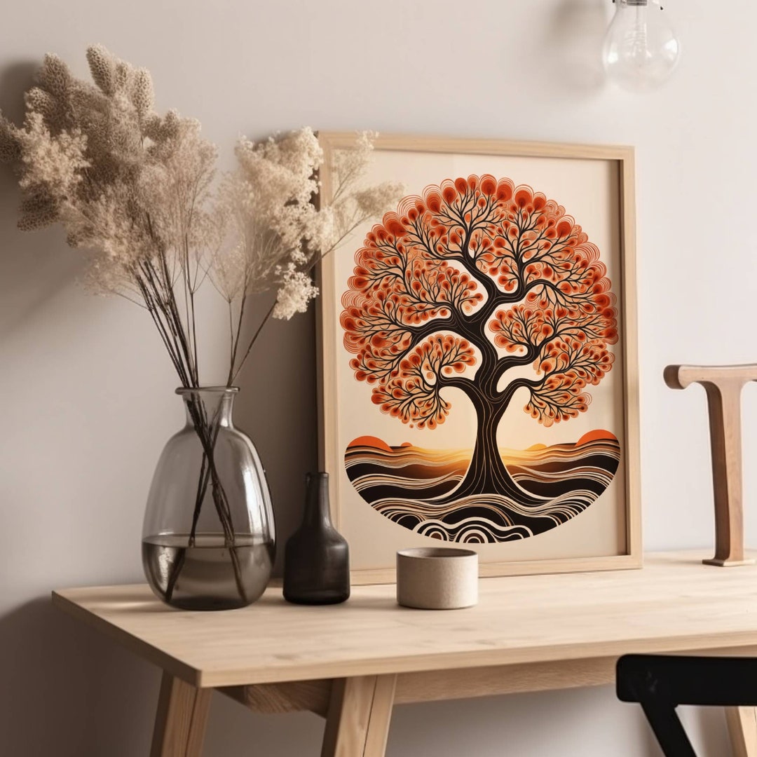 70s Tree of Life, Digital Download, Tree of Life, Printable Home ...