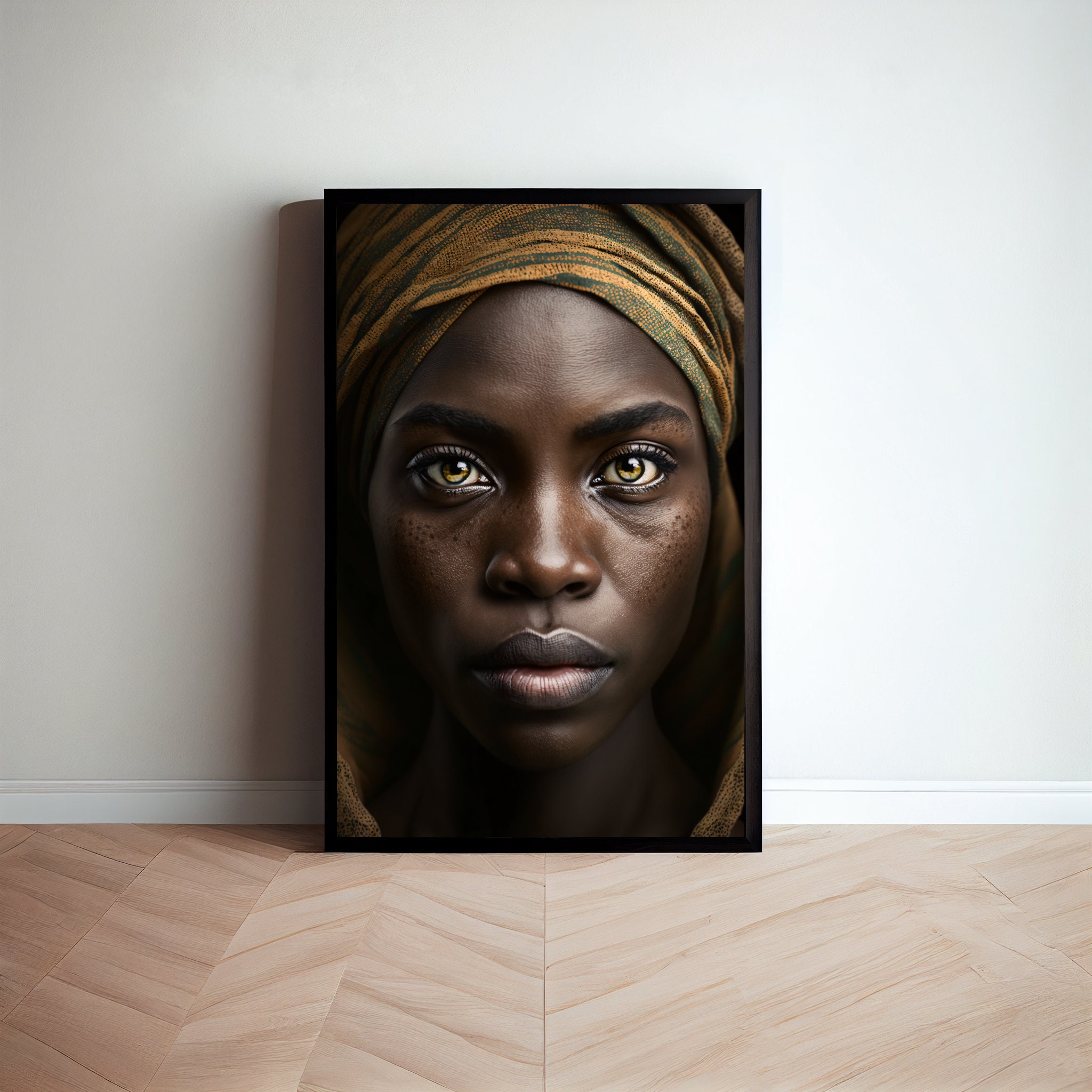 African Native Woman, Instant Download, Cultural Aesthetics, Wall Art