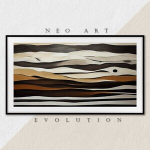 Samsung Frame TV Art, Abstract Surreal Painting, Download for Samsung Frame, Frame TV Art, TV Art Download, Brown, Beige, Black, #04