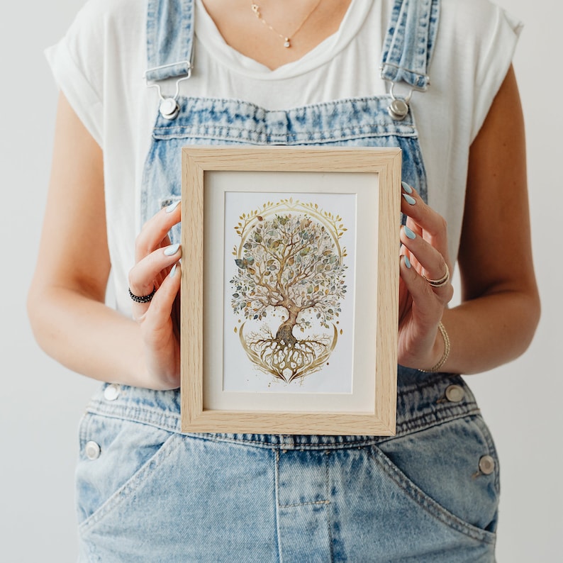 Baum des Lebens, Digital Download, Buddhismus Wandbild Druckbar, Yoga