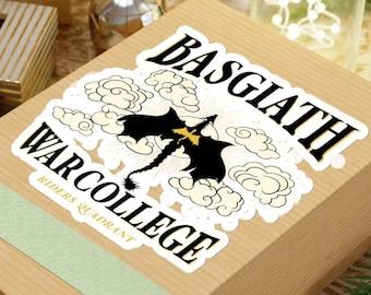 Basgiath War College / Adesivo della quarta ala / Basgiath / Fiamma di ferro / Tipi di drago / Merchandising della quarta ala / Cavaliere del drago / Adesivo del drago
