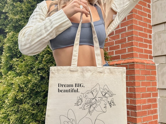 Butterfly 'Being An Oma' Canvas Tote Bag - Reusable Shopping Bag With Custom Print