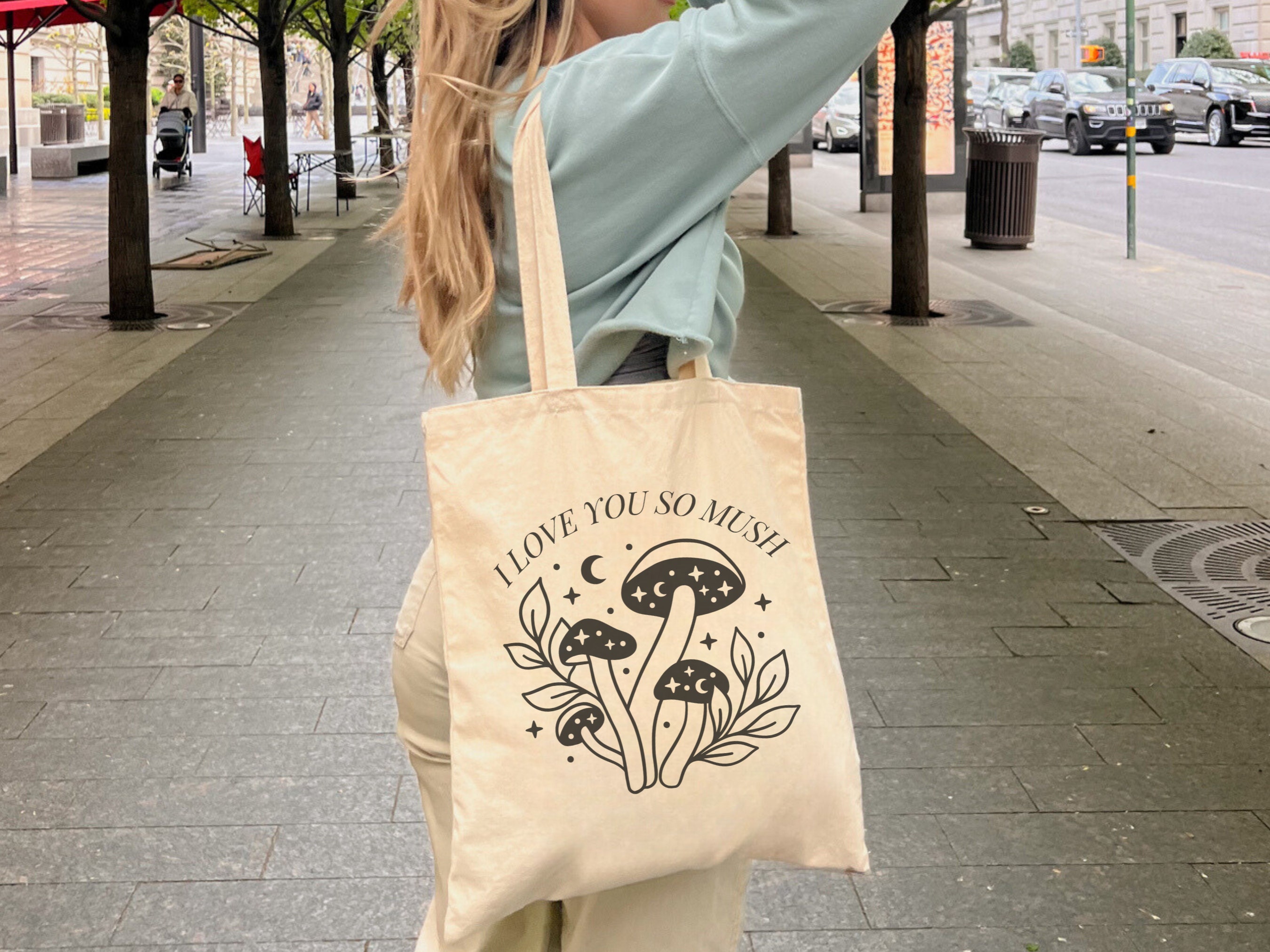 Mushroom Tote Bag Canvas Tote Bag Cute Shoulder Bag - Etsy