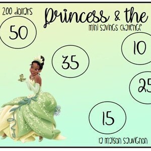 Princess & Frog Mini Savings Challenge (Digital)