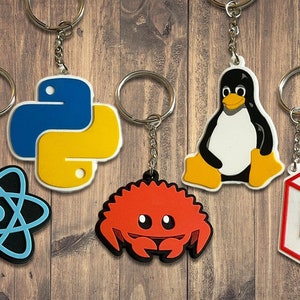 Assorted Programming Language Mascot Keychains PVC - Etsy