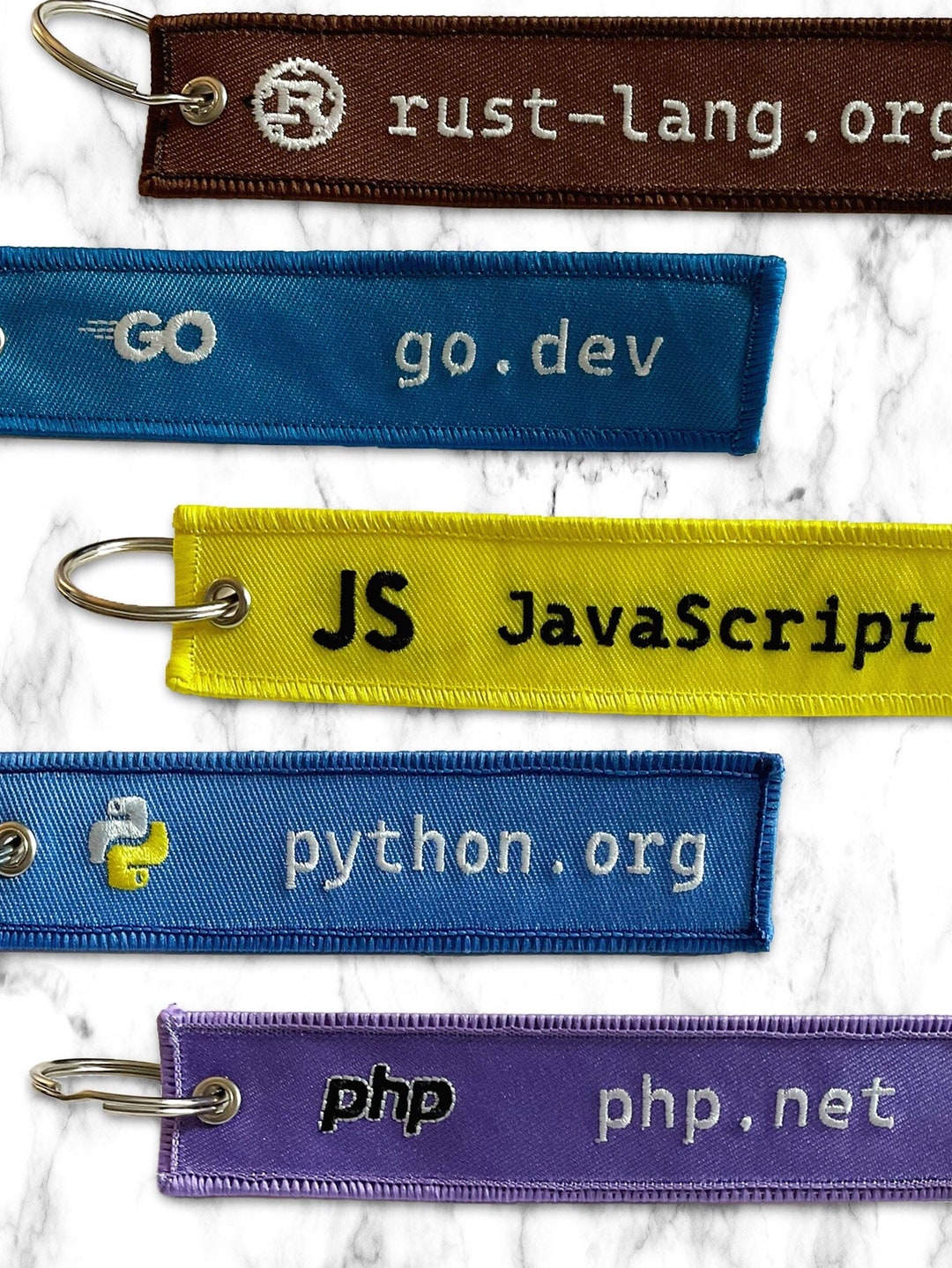 Assorted Programming / Computer Language Embroidered Aviation Tag ...