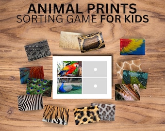 Animal Matching Game, Dieren leren, Afdrukbare dierenactiviteit, Voorschoolse afdrukbare, Peuter afdrukbare activiteit, Montessori, Homeschool