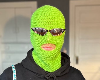 Virkad skidmask/balaklava, handgjord