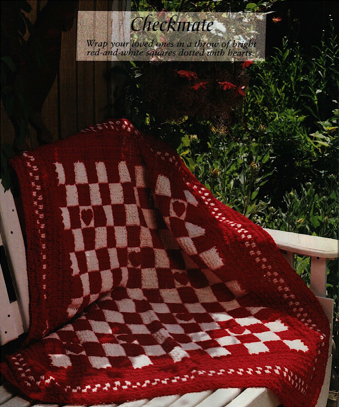 Vintage Crochet Checkmate Throw Pattern - Etsy