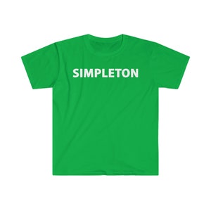 SIMPLETON T-shirt white letters, many colors image 9
