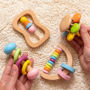 Wooden Rattle Gift Set