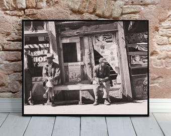 Vintage Barber Photo, Printable, Barber Picture, Barbershop Art, Instant Download, Mississippi Street