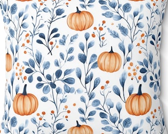 Blue Autumn Fall Throw Pillow or Pillowcase/cover Fall Home Decor Cabin Decor Fall Lover Gift Farmhouse Decor Autumn Gift