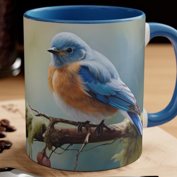 Bluebirds Coffee Mug, 11 oz.  Bluebirds Mug Bluebirds Coffee Cup Bird Lover Coffee Cup Bird Lover Gifts Bird Lover Gift for Him
