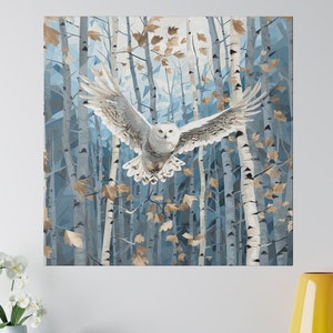 Snowy Owl Art Canvas Owl Wall Art Snowy Owl Print Owl Canvas Print Owl Winter Print Art Snowy Owl Wall Art