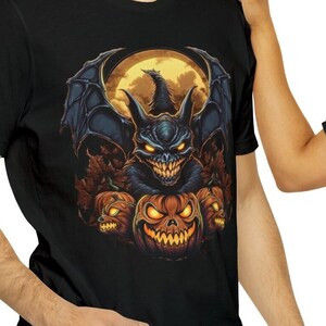 Halloween Scary Demon Shirt Bat Demon Halloween Tshirt Demon Bat Shirt Scary Jack-O-Lantern Shirt Bat JackOLantern Halloween Shirt