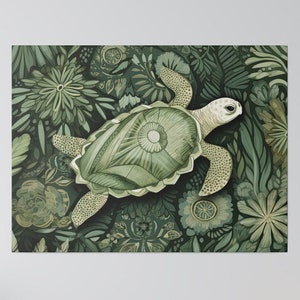 Boho Sea Turtle Wall Art Canvas Sea Turtle Canvas Sea Turtle Beach House Decor Sea Turtle Home Decor Boho Wall Art Sea Turtle Print Wall Art