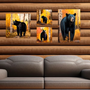 Stupell Abstract Watercolor Bear Canvas Wall Art Design By Walker Noble - 36 X 36