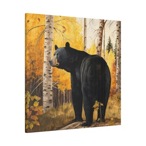 Stupell Abstract Watercolor Bear Canvas Wall Art Design By Walker Noble - 36 X 36