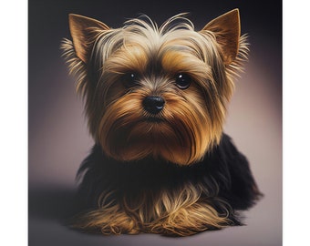 Yorkie Canvas Yorkie Wall Art Yorkie Office Art Yorkie Home Decor Wall Art Yorkshire Terrier Canvas Wall Art Yorkie Gift Yorkshire Gift