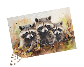 Raccoon Puzzle (110, 252, 500, 1014-piece) Raccoon Gifts, Racoon Gift,  Raccoon Jigsaw Puzzle,  Racoon Jigsaw Puzzle for Gift Puzzle 1000