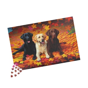 Labrador Retriever Puzzle: Trio of Labs Jigsaw (110-1014 Piece)