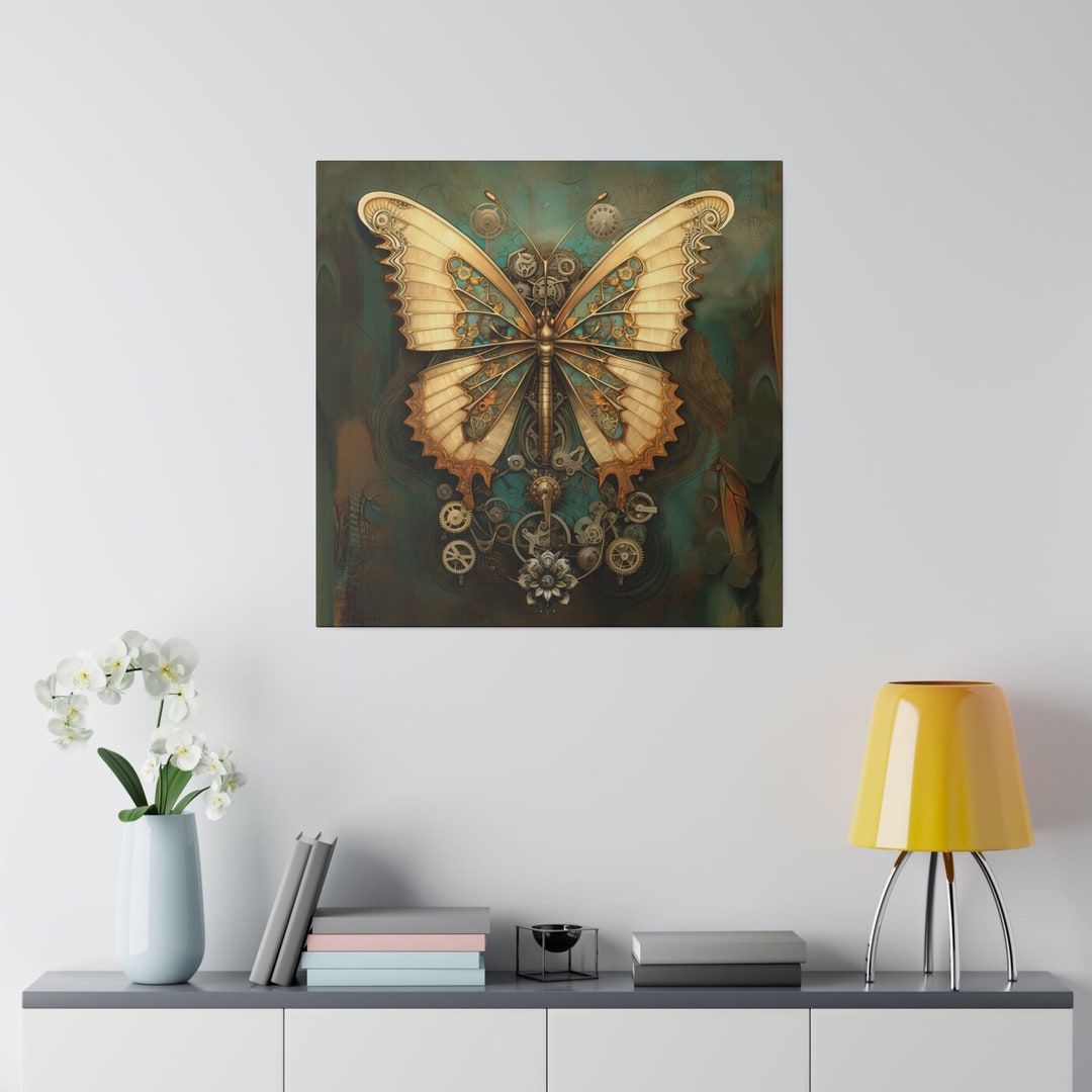 Steampunk Butterfly Canvas Steampunk Butterfly Wall Art Butterfly ...