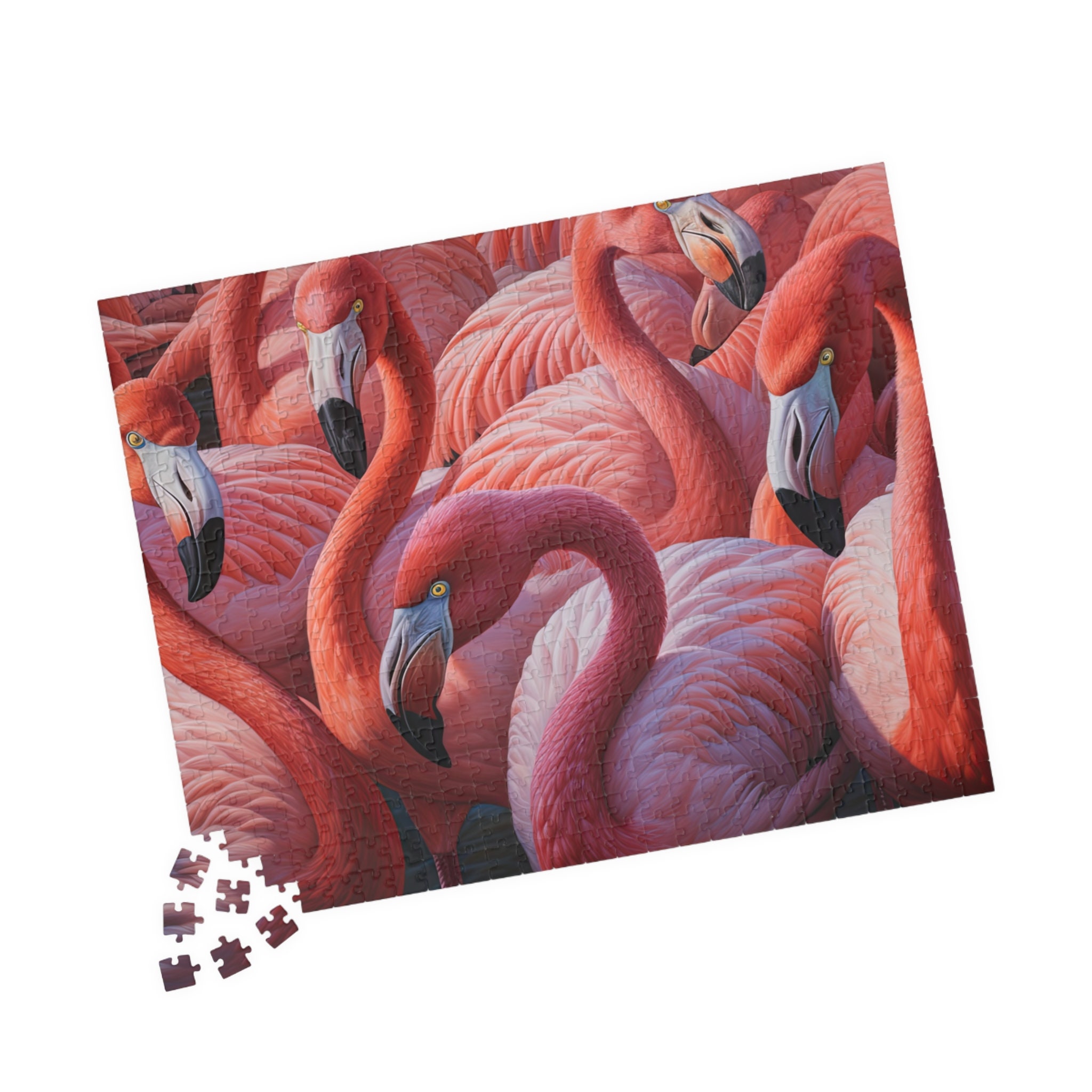 Puzzle de Madeira - Faces de Animais DJECO - Flamingo Handmade