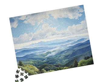 Blue Ridge Mountains Puzzle (110, 252, 500, 1014-piece) Blue Ridge Mountains Gift, Mountain Lover Gift, Mountain Gift Idea,  Jigsaw Puzzle