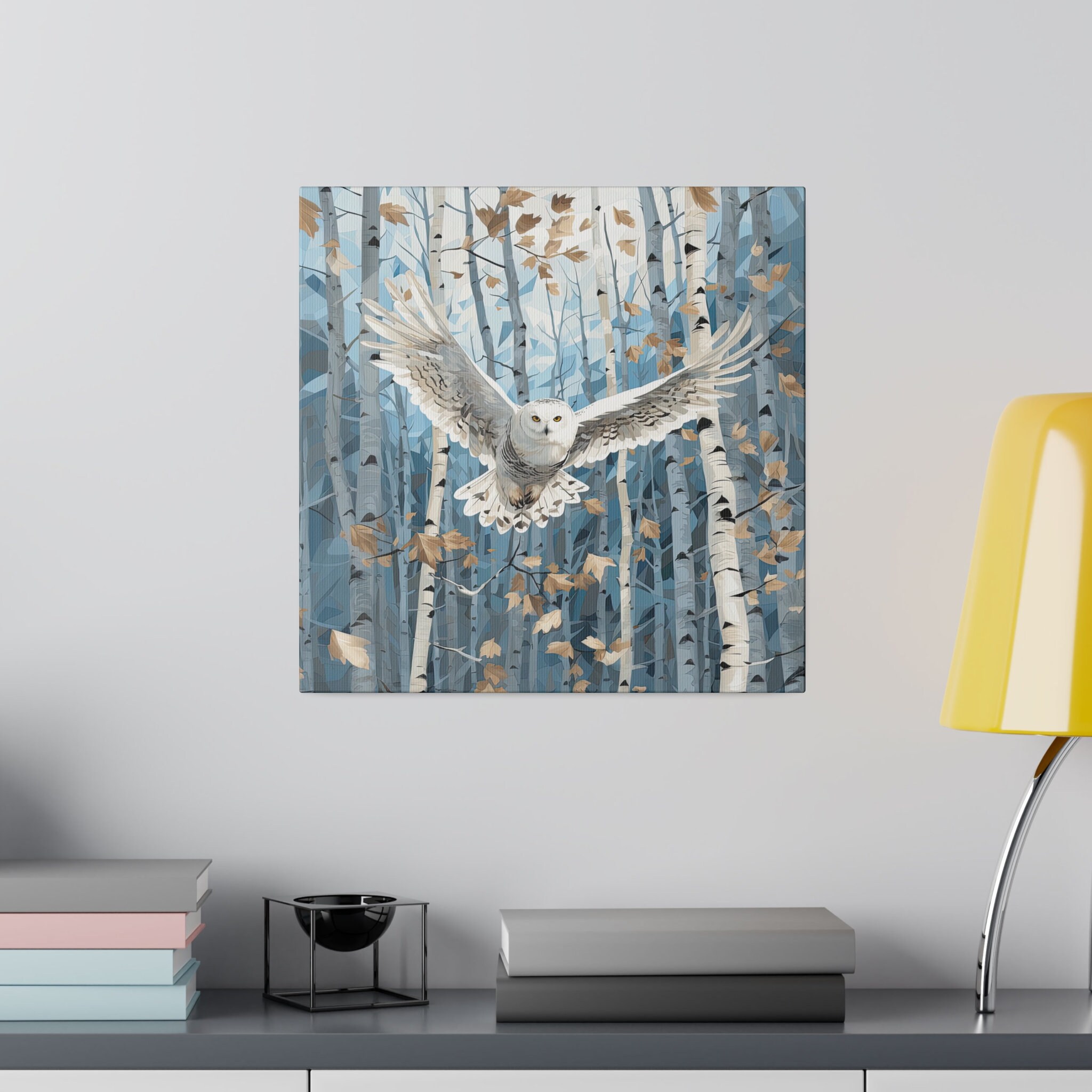 Snowy Owl Art Canvas Owl Wall Art Snowy Owl Print Owl Canvas Print Owl ...