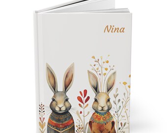 Personalized Boho Bunny Journal: Rabbit Lover Gift